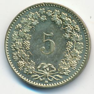 Швейцария, 5 раппенов (2010 г.)