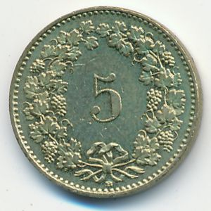 Швейцария, 5 раппенов (2012 г.)