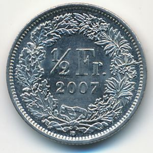Швейцария, 1/2 франка (2007 г.)
