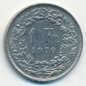 Швейцария, 1 франк (1970 г.)