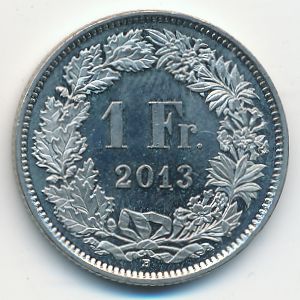 Швейцария, 1 франк (2013 г.)
