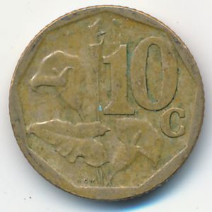 ЮАР, 10 центов (2010 г.)