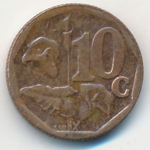 ЮАР, 10 центов (2016 г.)