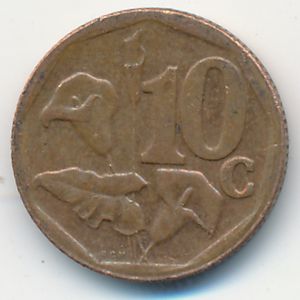 ЮАР, 10 центов (2012 г.)