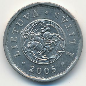 Литва, 1 лит (2005 г.)