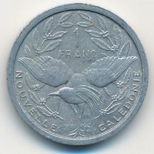 New Caledonia, 1 franc, 1972