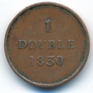 Гернси, 1 дубль (1830 г.)