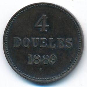 Guernsey, 4 doubles, 1889
