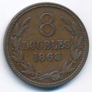 Гернси, 8 дублей (1868 г.)