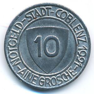 Coblenz, 10 пфеннигов, 1921