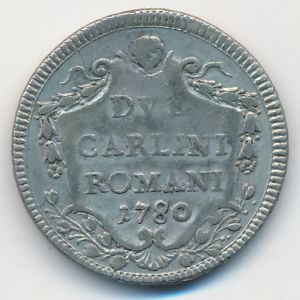 Ватикан, 2 карлини (1780 г.)