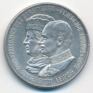 Саксония, 2 марки (1909 г.)