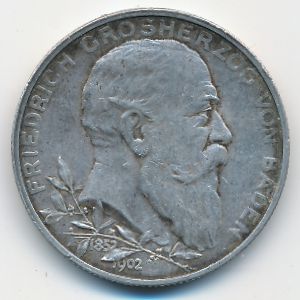 Баден, 2 марки (1902 г.)