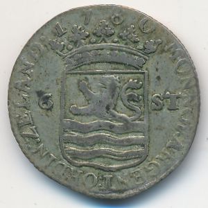 Зеландия, 6 стиверов (1780 г.)