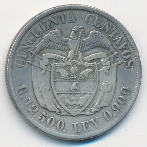 Колумбия, 50 сентаво (1921 г.)