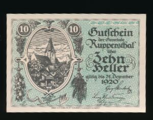 Нотгельды Австрии, 10 геллеров (1920 г.)