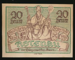 Нотгельды Австрии, 20 геллеров (1920 г.)