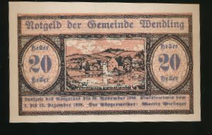 Нотгельды Австрии, 20 геллеров (1920 г.)
