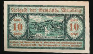 Нотгельды Австрии, 10 геллеров (1920 г.)