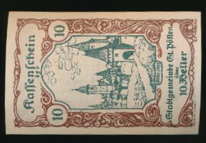 Нотгельды Австрии, 10 геллеров (1920 г.)