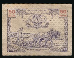 Нотгельды Австрии, 50 геллеров (1920 г.)