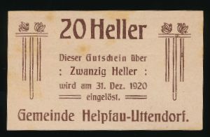Нотгельды Австрии, 20 геллеров (1920 г.)