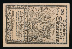 Нотгельды Австрии, 20 геллеров (1920 г.)