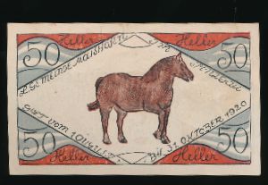 Нотгельды Австрии, 50 геллеров (1920 г.)