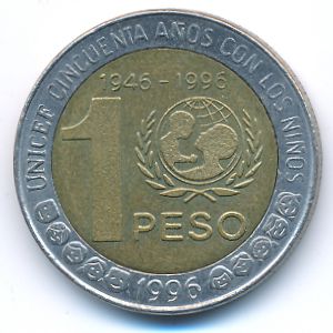 Argentina, 1 peso, 1996