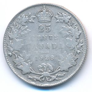 Канада, 25 центов (1928 г.)