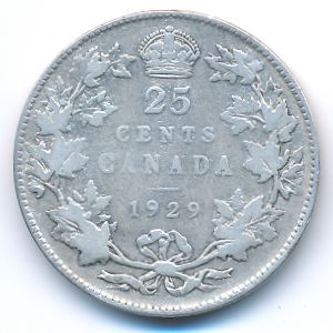 Canada, 25 cents, 1929