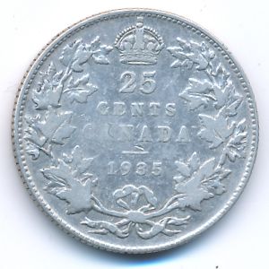 Canada, 25 cents, 1935