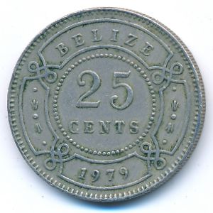 Belize, 25 cents, 1979