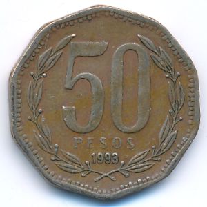 Чили, 50 песо (1993 г.)