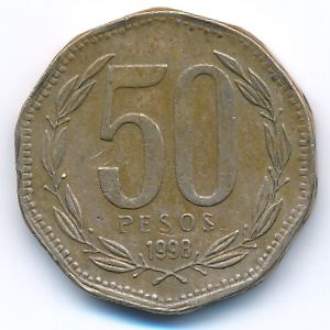Чили, 50 песо (1998 г.)