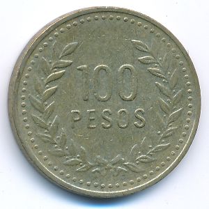 Колумбия, 100 песо (1993 г.)