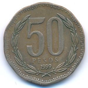 Чили, 50 песо (1999 г.)