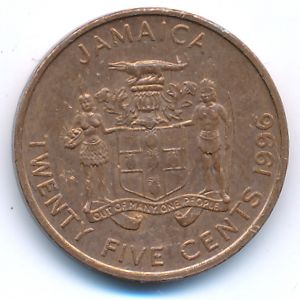 Ямайка, 25 центов (1996 г.)