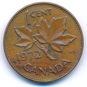 Canada, 1 cent, 1972