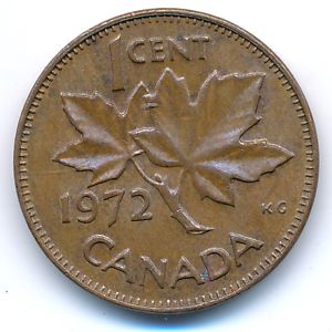 Canada, 1 cent, 1972