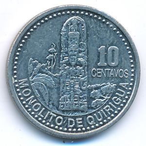 Guatemala, 10 centavos, 2008