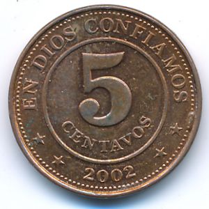Никарагуа, 5 сентаво (2002 г.)