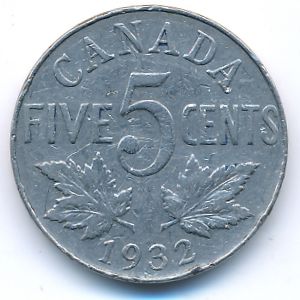 Канада, 5 центов (1932 г.)