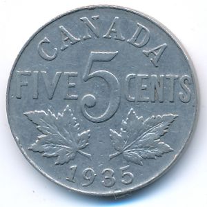 Канада, 5 центов (1935 г.)