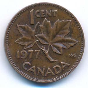 Canada, 1 cent, 1977