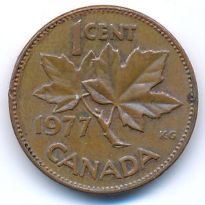 Canada, 1 cent, 1977