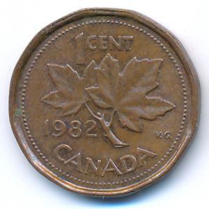 Canada, 1 cent, 1982