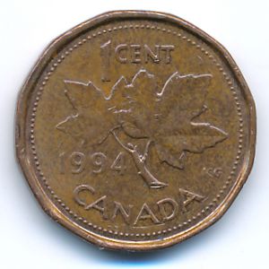 Canada, 1 cent, 1994