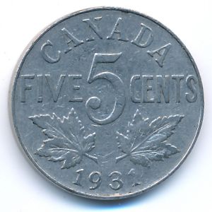 Канада, 5 центов (1931 г.)