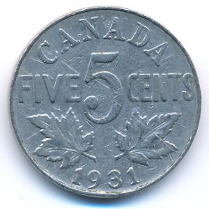 Канада, 5 центов (1931 г.)
